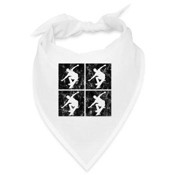 Skateboarder Skateboard Skater Skate Skateing - Bandana - Weiß - Vorne