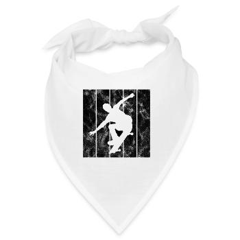 Skateboarder Skateboard Skater Skate Skateing - Bandana - Weiß - Vorne