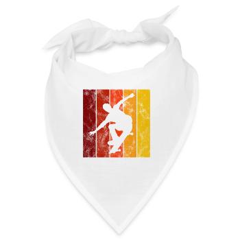 Skateboarder Skateboard Skater Skate Skateing - Bandana - Weiß - Vorne