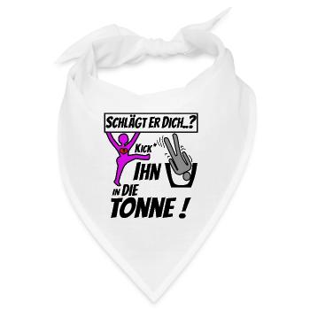 Gewalt gegen Frauen - Bandana - Weiß - Vorne