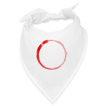 Roter Kreis - Bandana - Weiß - Vorne