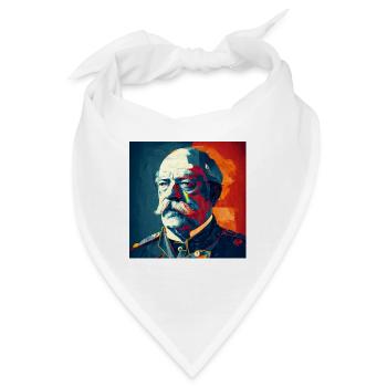 Otto von Bismarck Pop Art - Bandana - Weiß - Vorne