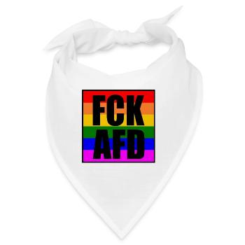 Fck afd - Bandana - Weiß - Vorne