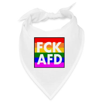 Fck afd - Bandana - Weiß - Vorne