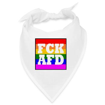 Fck afd - Bandana - Weiß - Vorne