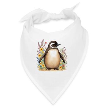 Niedlicher Pinguin - Bandana - Weiß - Vorne