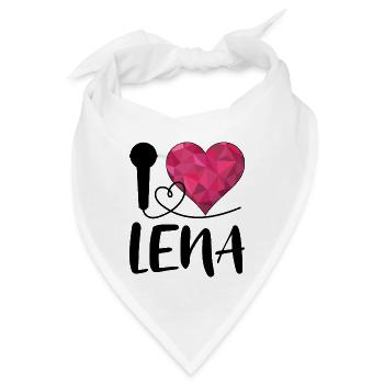 I Love Lena Ich liebe Lena - Bandana - Weiß - Vorne