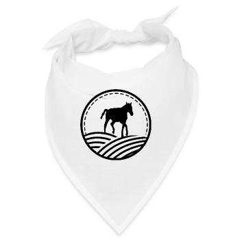 Pferde Reitsport Freiheit Fohlen Ross - Bandana - Weiß - Vorne