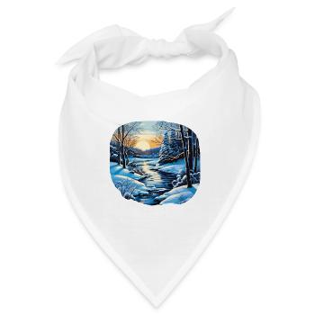 Winterlandschaft - Bandana - Weiß - Vorne