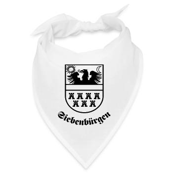 Siebenbürgen-Wappen "Siebenbürgen" sw - Bandana - Weiß - Vorne