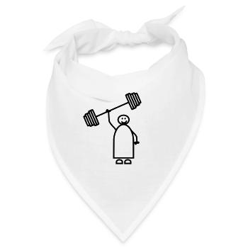 Starker Mann, starke Frau, starker Junge, starkes Mädchen - Bandana - Weiß - Vorne