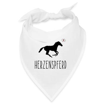 Pferdesprüche Pferdekopf Reiterin Reitsprüche - Bandana - Weiß - Vorne