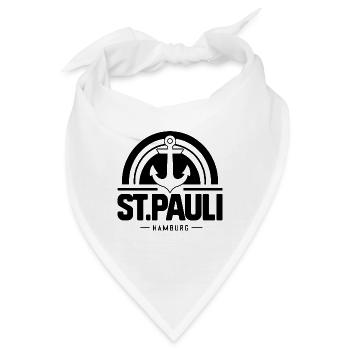 St Pauli Souvenir Hamburg Andenken St. Pauli - Bandana - Weiß - Vorne
