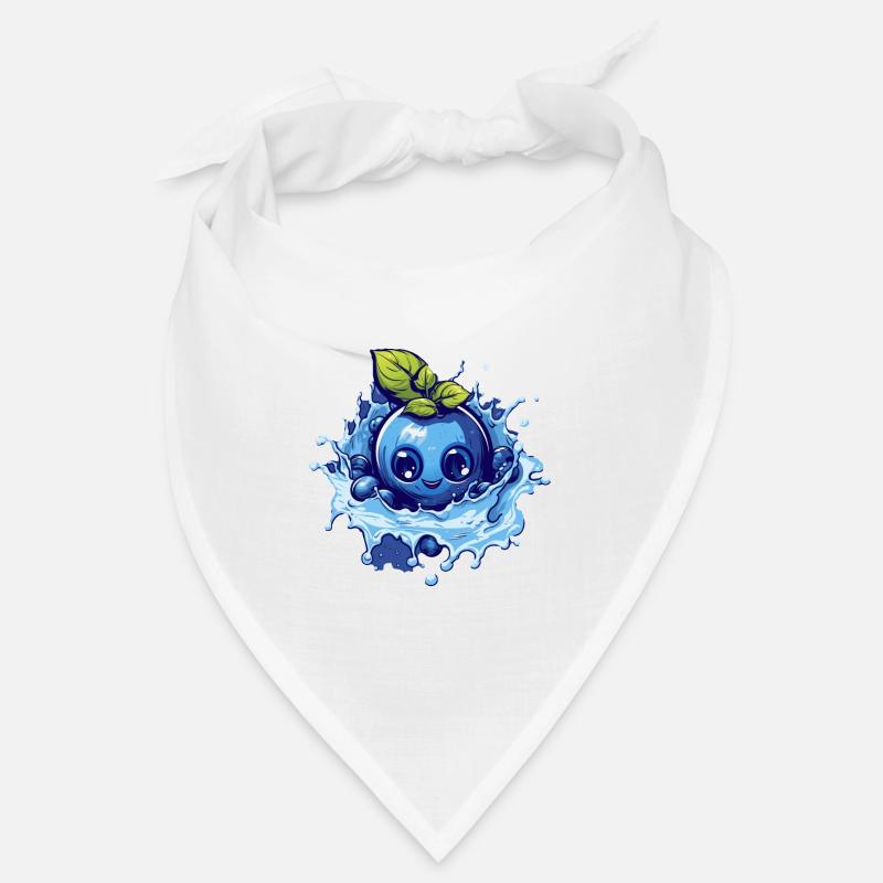 Blaubeere - Bandana - Weiß