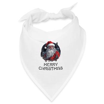 Weihnachtsmann - Marry Christmas - Bandana - Weiß - Vorne