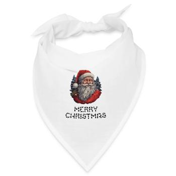 Weihnachtsmann - Marry Christmas - Bandana - Weiß - Vorne