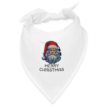 Weihnachtsmann - Marry Christmas - Bandana - Weiß - Vorne