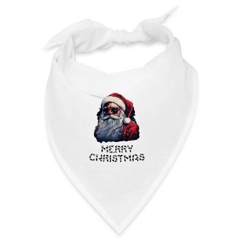 Weihnachtsmann - Marry Christmas - Bandana - Weiß - Vorne