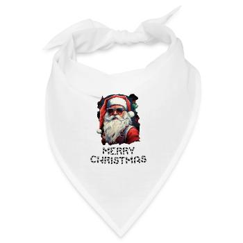 Weihnachtsmann - Marry Christmas - Bandana - Weiß - Vorne