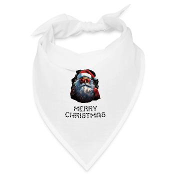 Weihnachtsmann - Marry Christmas - Bandana - Weiß - Vorne