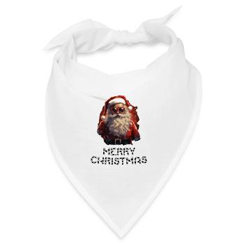 Weihnachtsmann - Marry Christmas - Bandana - Weiß - Vorne