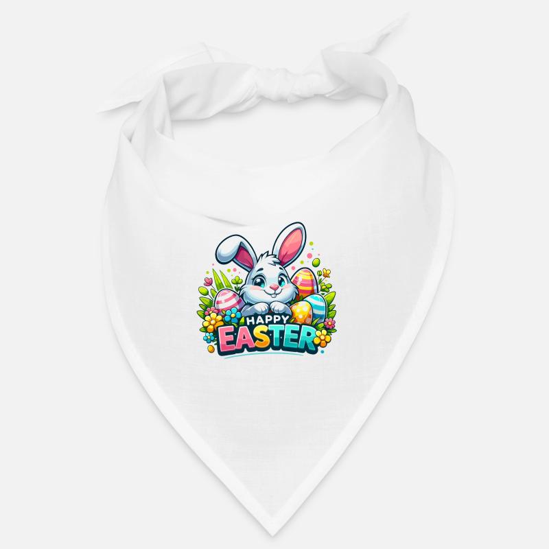 Happy Easter - Easter Bunny Illustration Bandana