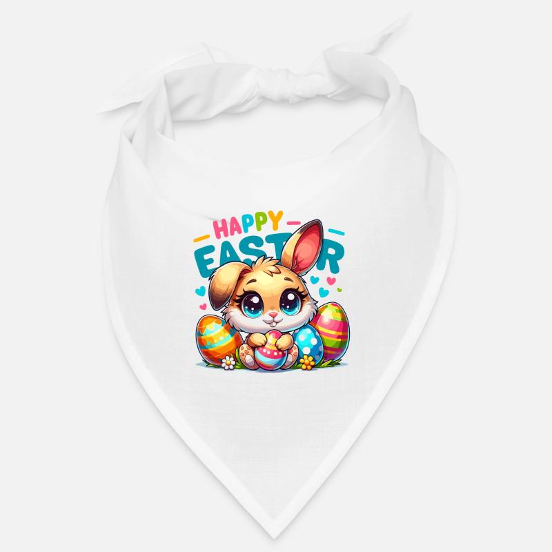 Happy Easter - Easter Bunny Illustration Bandana