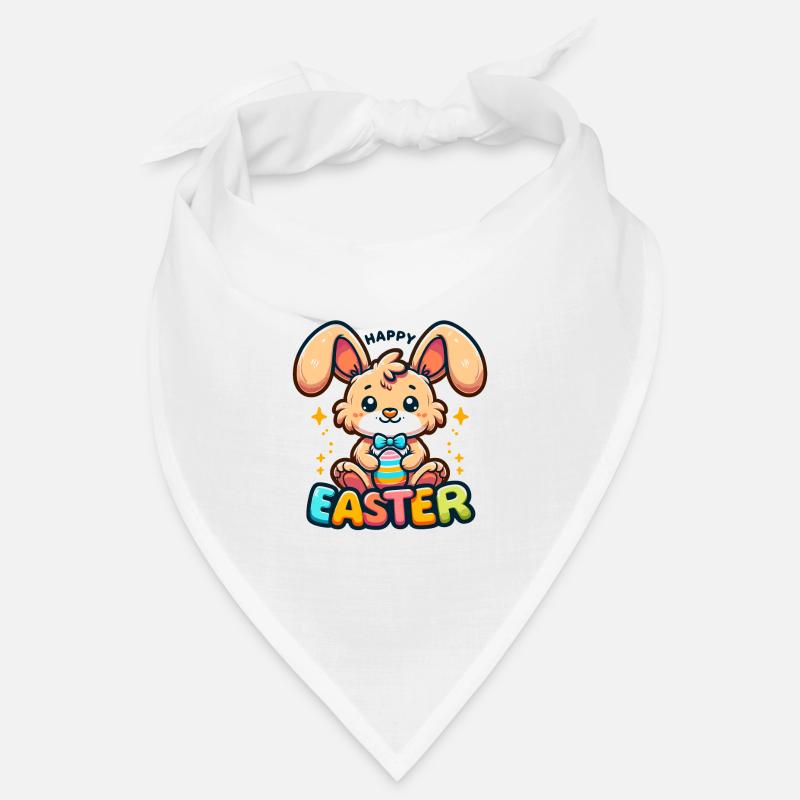 Happy Easter - Easter Bunny Illustration Bandana