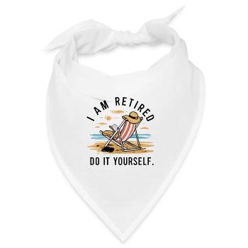 Ich bin im Ruhestand. Mach es selbst! - Bandana - Weiß - Vorne