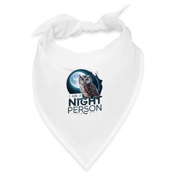 Ich bin ein Nachtmensch. - Bandana - Weiß - Vorne