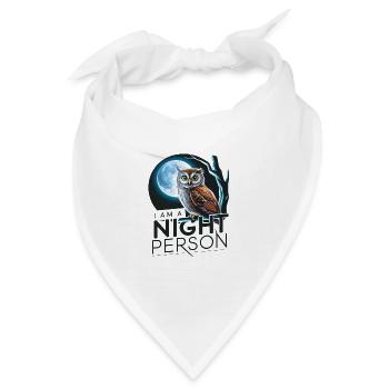 Ich bin ein Nachtmensch. - Bandana - Weiß - Vorne