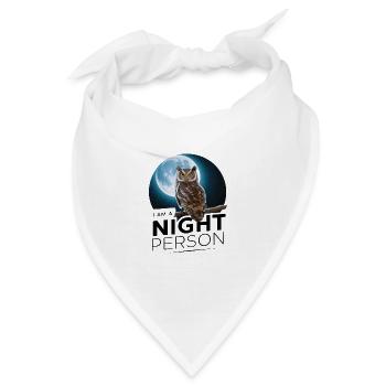 Ich bin ein Nachtmensch. - Bandana - Weiß - Vorne