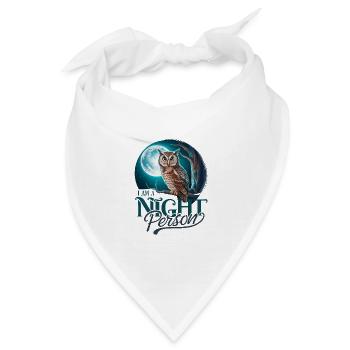 Ich bin ein Nachtmensch. - Bandana - Weiß - Vorne