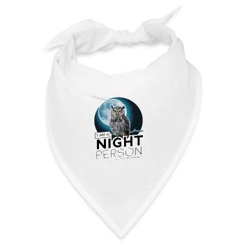 Ich bin ein Nachtmensch. - Bandana - Weiß - Vorne