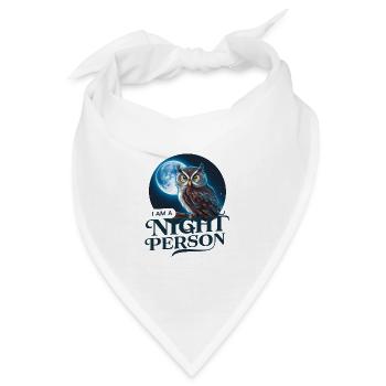Ich bin ein Nachtmensch. - Bandana - Weiß - Vorne