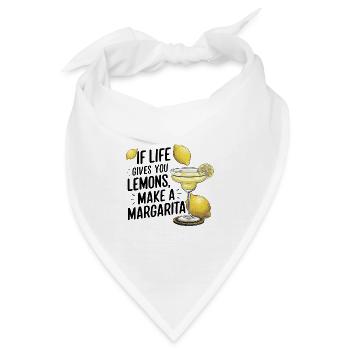Wenn das Leben dir Zitronen gibt mach Margarita - Bandana - Weiß - Vorne