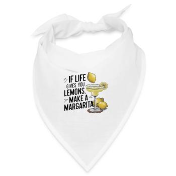 Wenn das Leben dir Zitronen gibt mach Margarita - Bandana - Weiß - Vorne