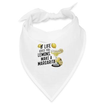 Wenn das Leben dir Zitronen gibt mach Margarita - Bandana - Weiß - Vorne