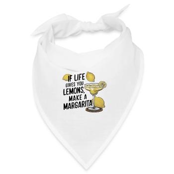 Wenn das Leben dir Zitronen gibt mach Margarita - Bandana - Weiß - Vorne