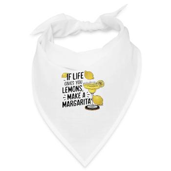 Wenn das Leben dir Zitronen gibt mach Margarita - Bandana - Weiß - Vorne