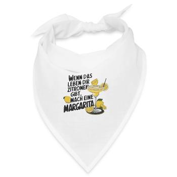 Wenn das Leben dir Zitronen gibt mach Margarita - Bandana - Weiß - Vorne