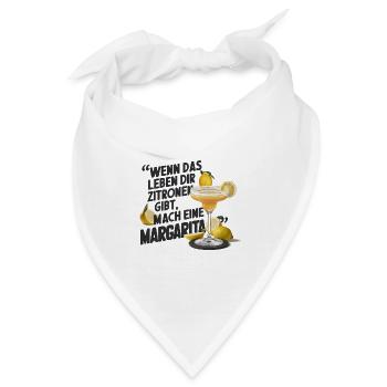 Wenn das Leben dir Zitronen gibt mach Margarita - Bandana - Weiß - Vorne