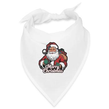 Weihnachtsmann – Frohe Weihnachten Illustration - Bandana - Weiß - Vorne