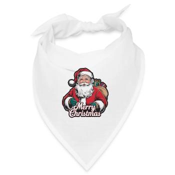 Weihnachtsmann – Frohe Weihnachten Illustration - Bandana - Weiß - Vorne