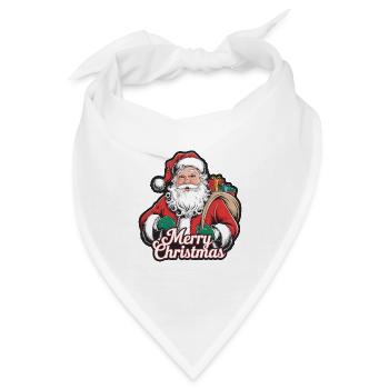 Weihnachtsmann – Frohe Weihnachten Illustration - Bandana - Weiß - Vorne