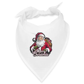 Weihnachtsmann – Frohe Weihnachten Illustration - Bandana - Weiß - Vorne