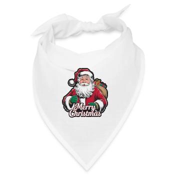Weihnachtsmann – Frohe Weihnachten Illustration - Bandana - Weiß - Vorne