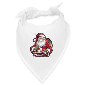 Weihnachtsmann – Frohe Weihnachten Illustration - Bandana - Weiß - Vorne