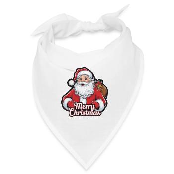 Weihnachtsmann – Frohe Weihnachten Illustration - Bandana - Weiß - Vorne