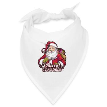 Weihnachtsmann – Frohe Weihnachten Illustration - Bandana - Weiß - Vorne